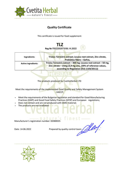 TLZ Natuurlijke testosteronversterker